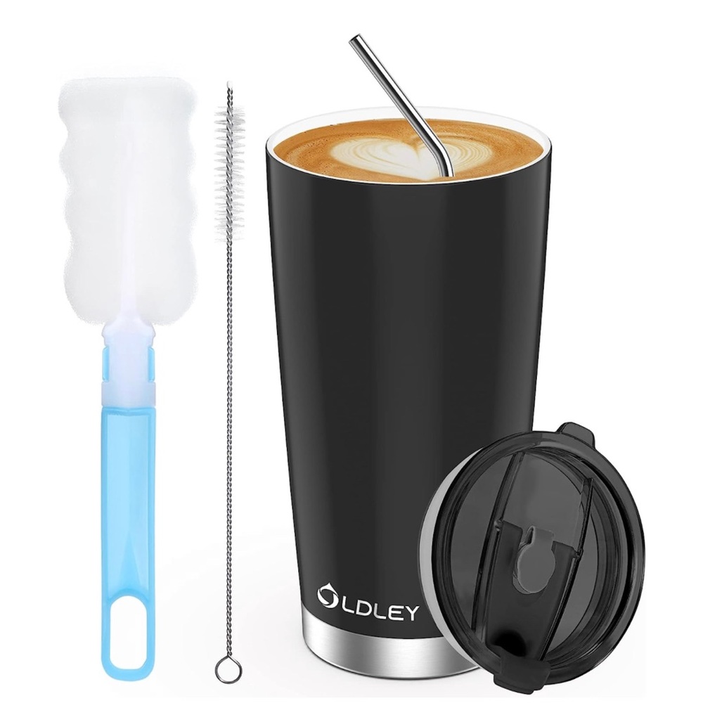 New - Black 20 oz Insulated Stainless Steel Coffee
Mug with Ceramic Coating